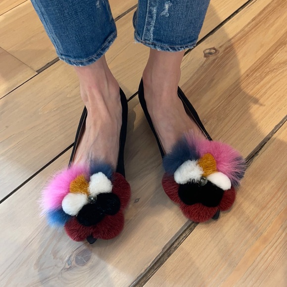 Fendi Shoes - Fendi fur flats